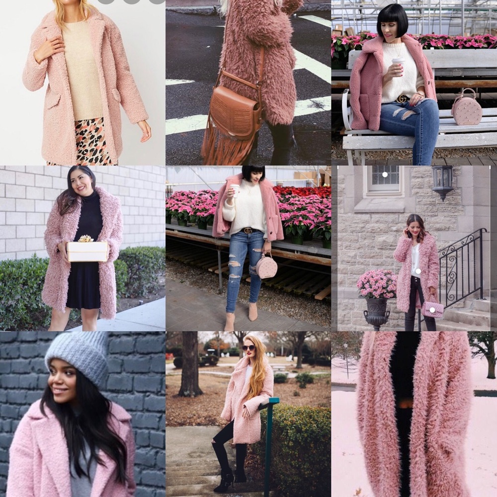 🔥🔥Final Sale🔥🔥Pink Faux Fur Coat - Picture 3 of 5